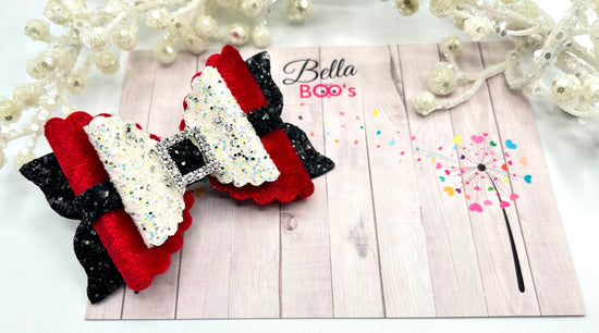 Christmas Santa Buckle Hair Bow