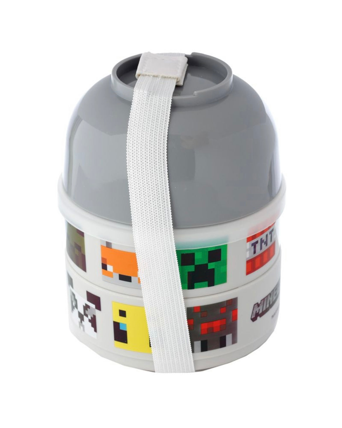Minecraft Faces Stacked Round Bento Lunch Box