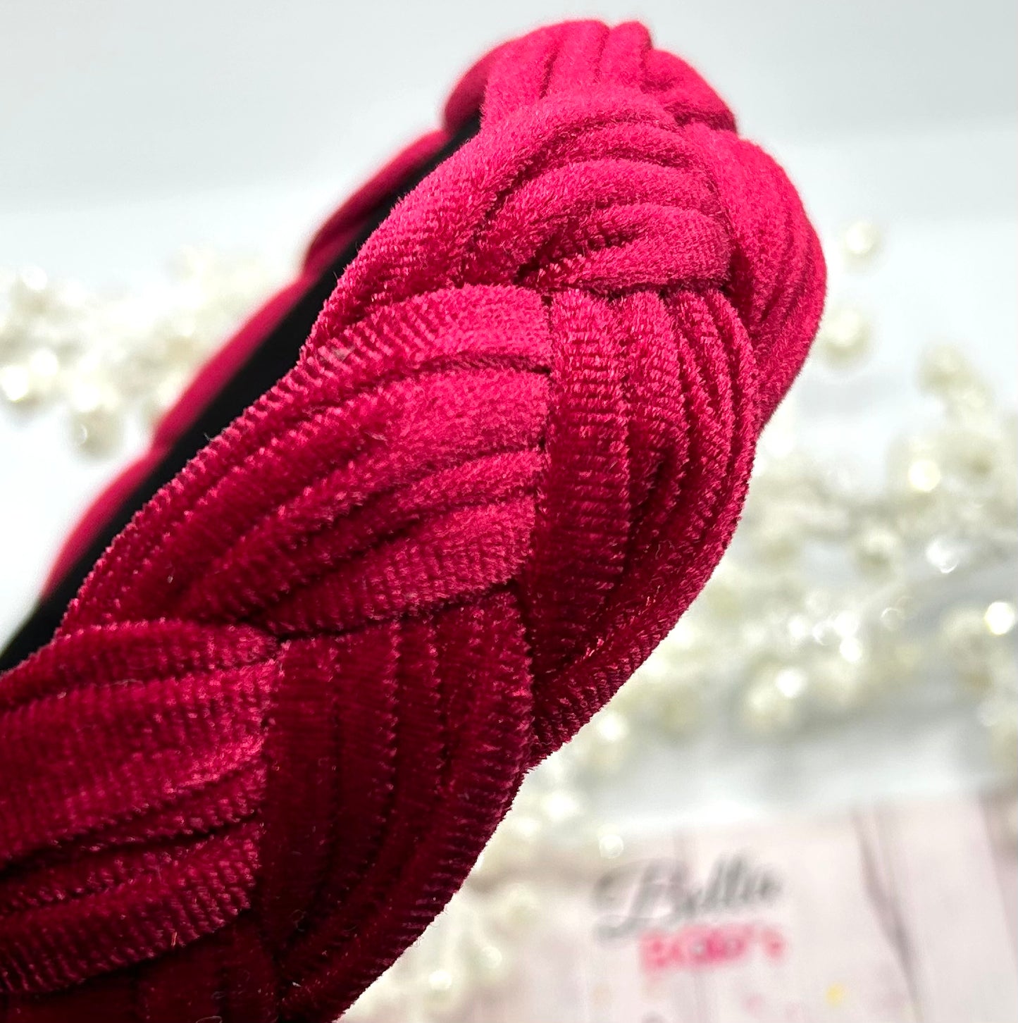Load image into Gallery viewer, Velour Plait Hair Band - Wine
