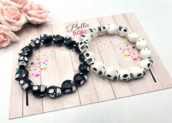 Halloween Spooky Skull Bracelet - Choose Your Colour