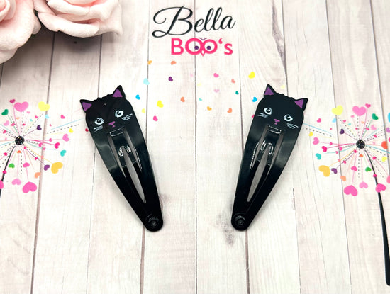 Halloween Cat Hair Clip Set