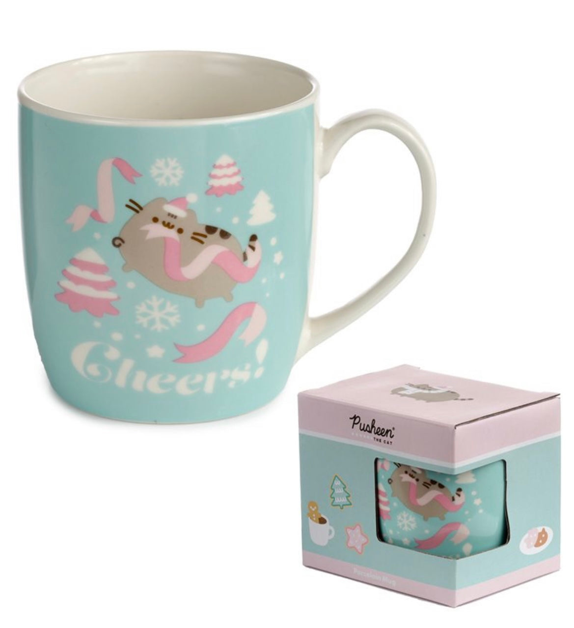 Christmas Pusheen the Cat Porcelain Mug no