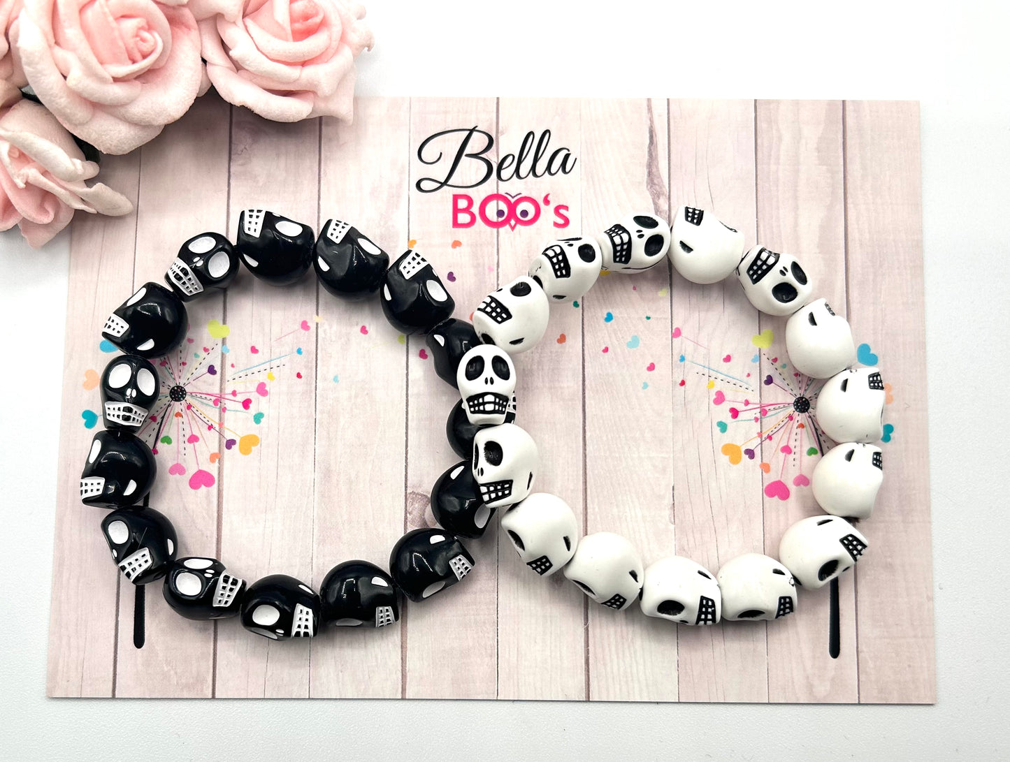 Halloween Spooky Skull Bracelet - Choose Your Colour