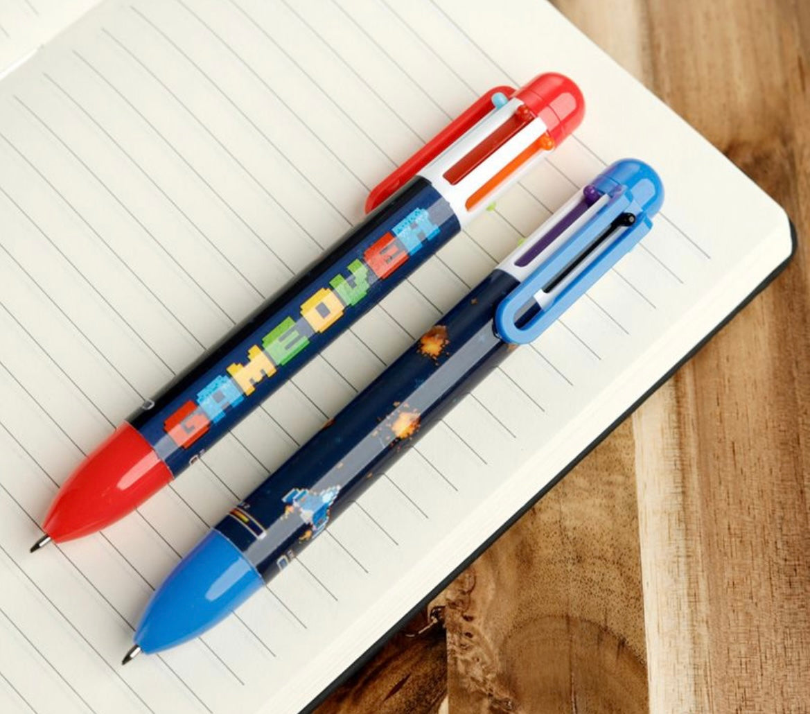 Game Over Multi Coloured Writing Pen - Select your colour