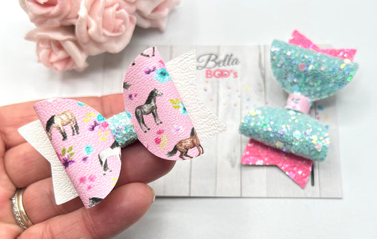 Bella Hair Bow Set -Pony Love