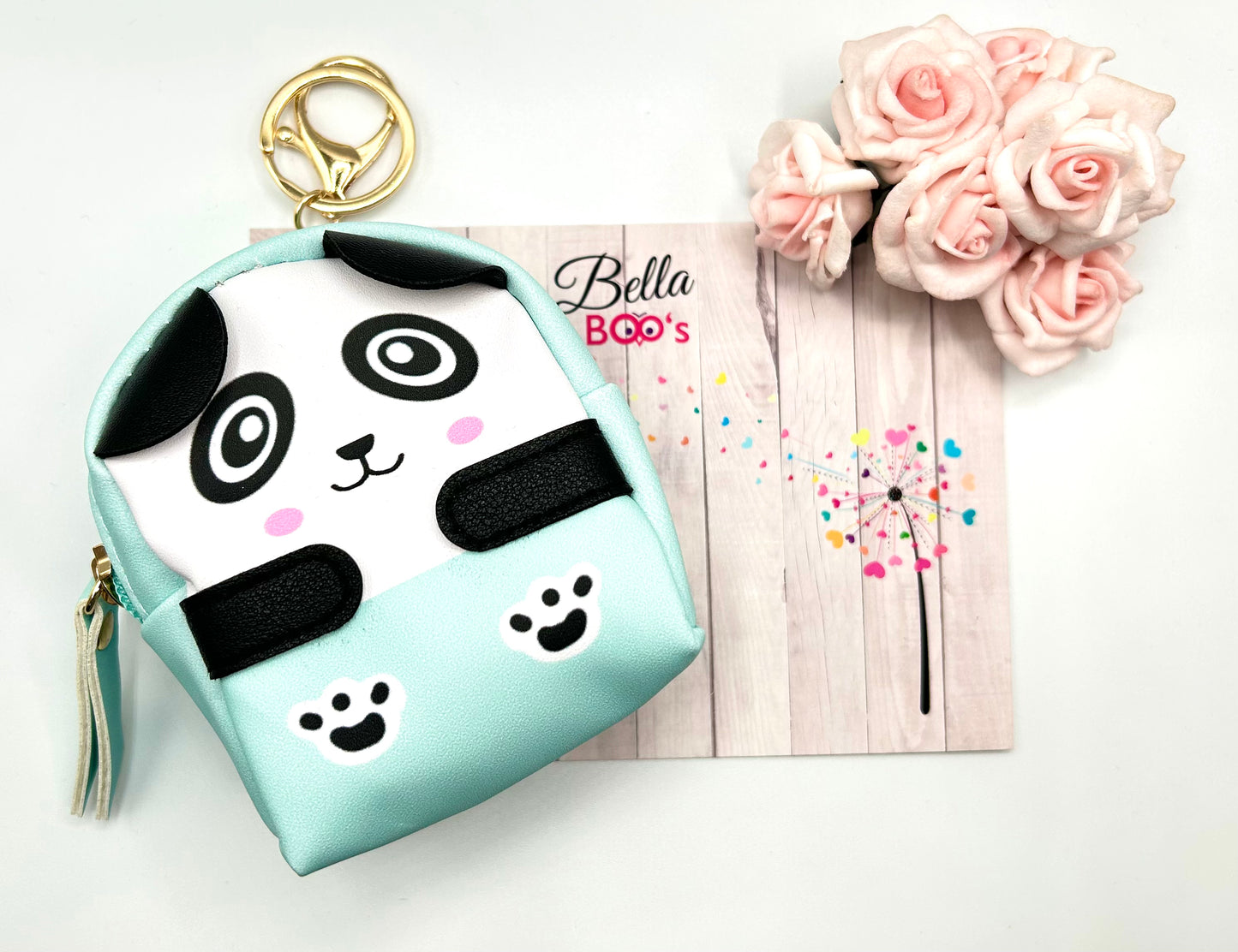 Load image into Gallery viewer, Panda Purse Keyring/Chain - Choose Your Colour in
