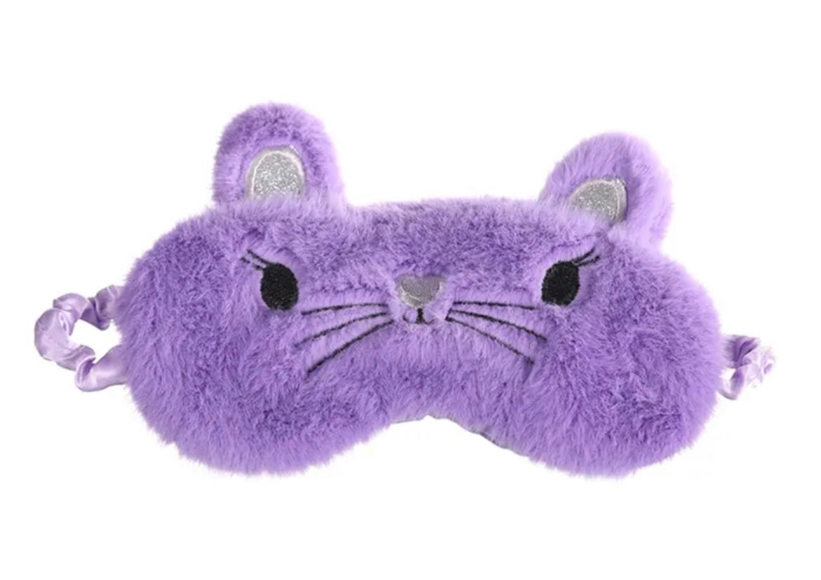 Purple Kitty Eye Mask