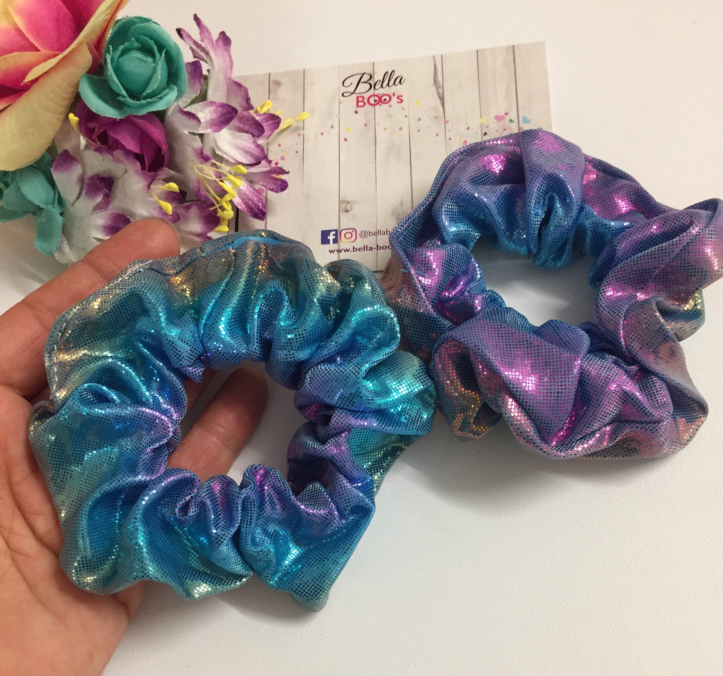 Ombre Scrunchie - Lilac/Blue