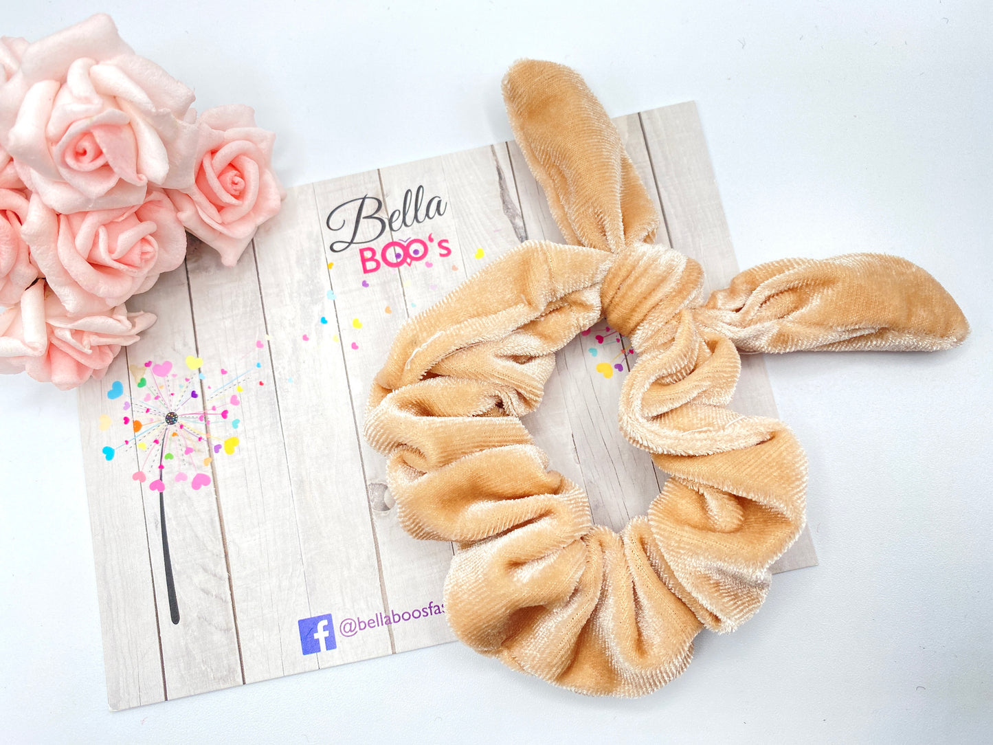 Load image into Gallery viewer, Rabbit Ear Scrunchie - Natural  Velour
