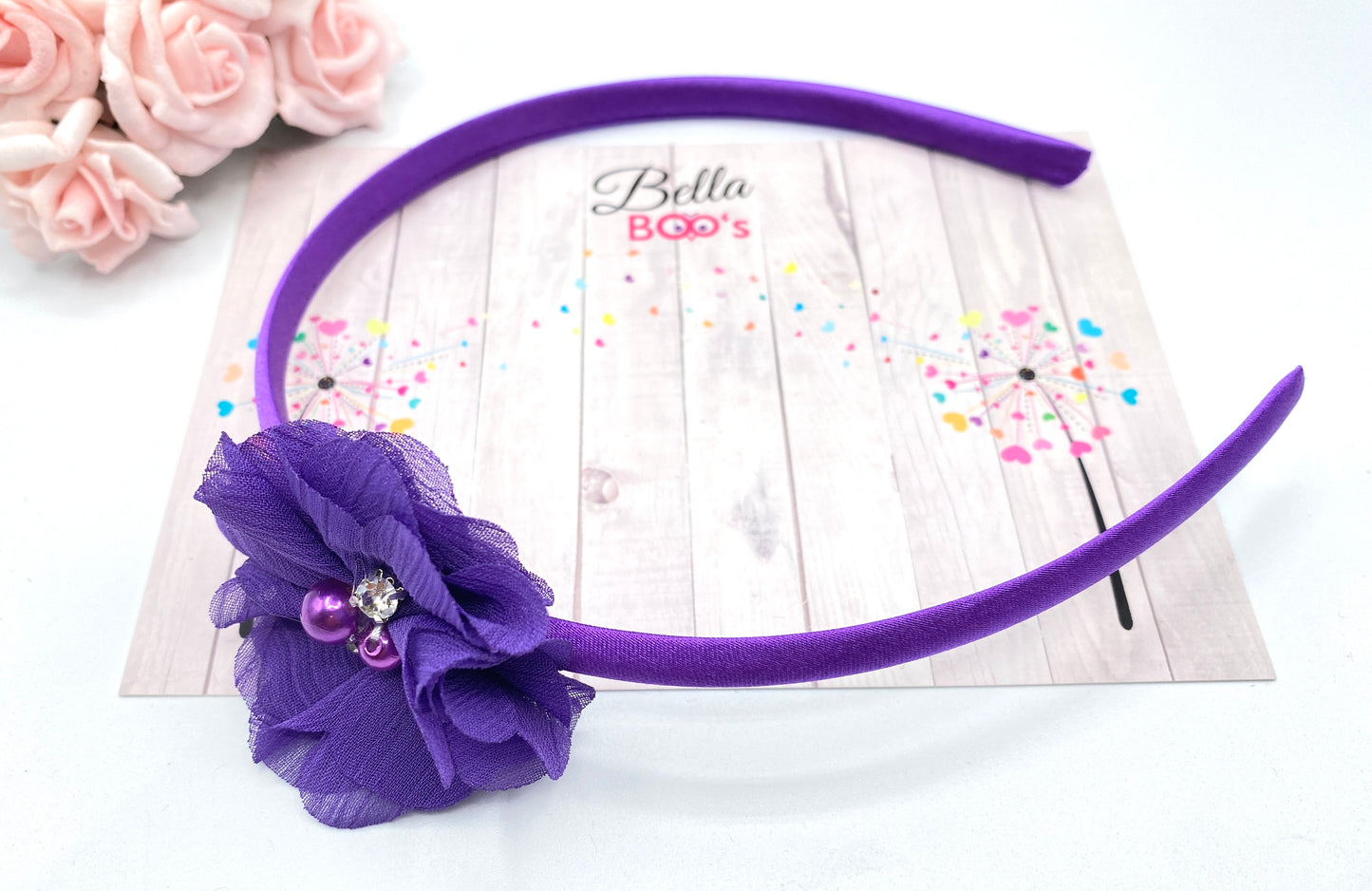 Purple Flower hair band