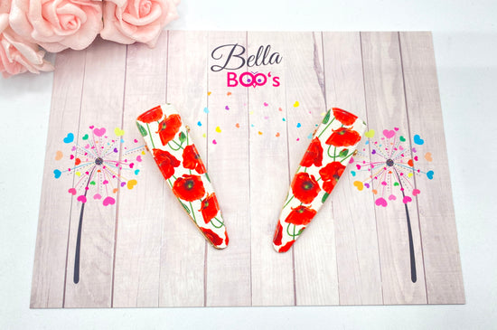 Load image into Gallery viewer, Poppy Floral Hair Clip Set
