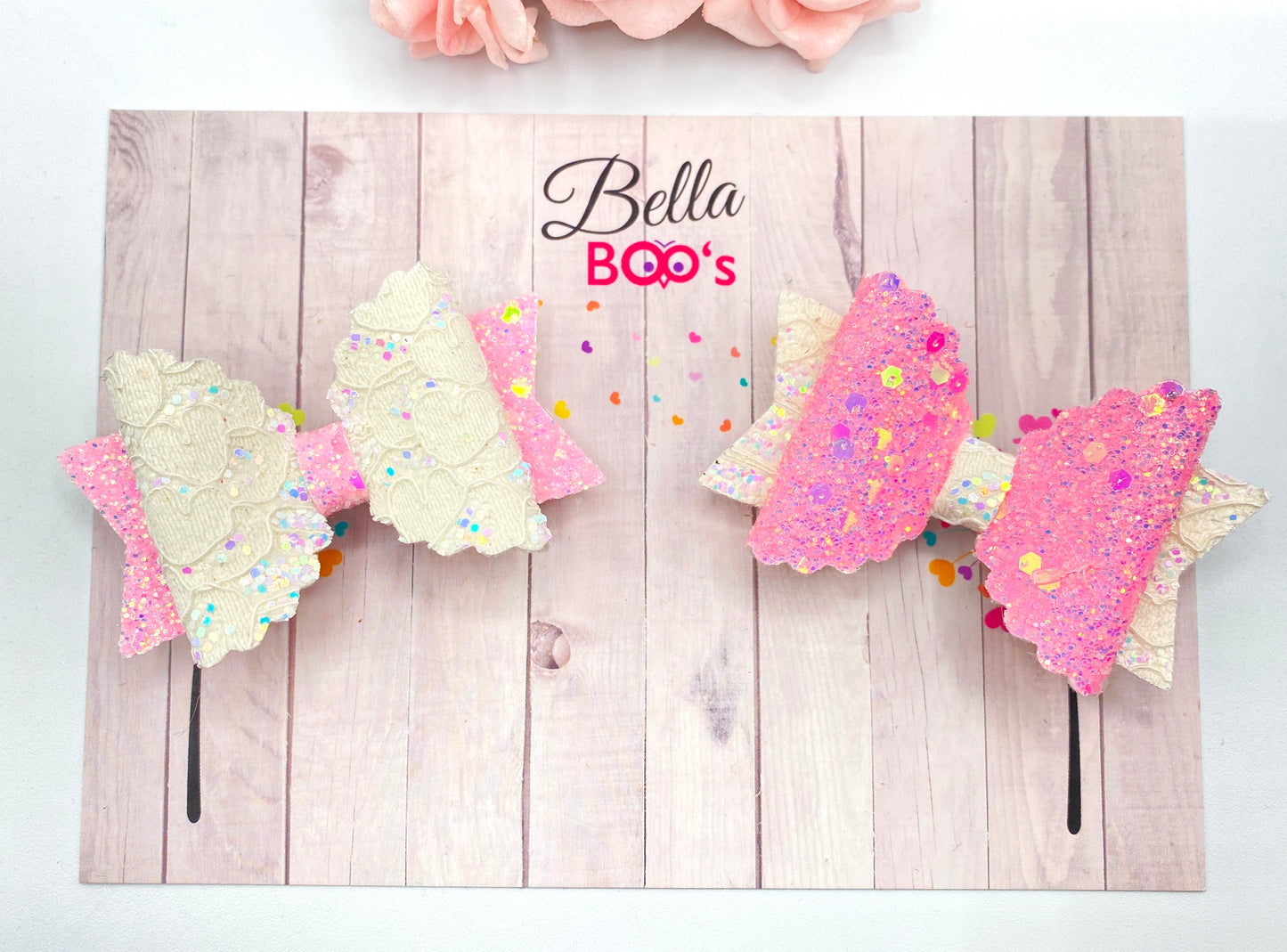 Bella Hair Bow Set - Pink Princess