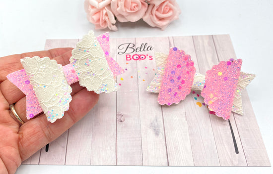 Bella Hair Bow Set - Pink Princess