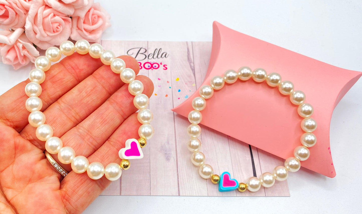 Love Heart Bracelet With Gift Box- Choose your Colour