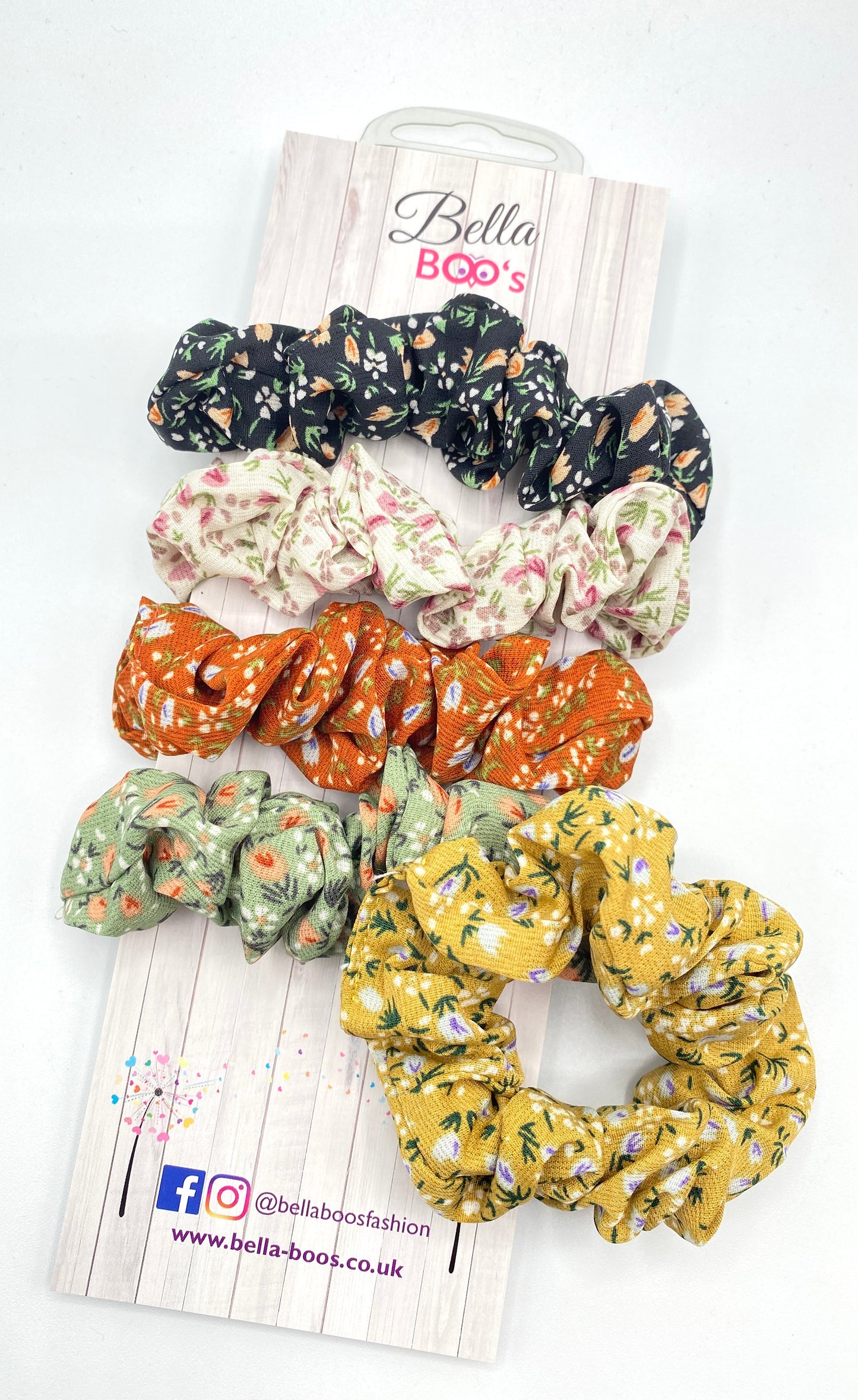 Dainty Set Of Hair Scrunchies - Cottage Vibes