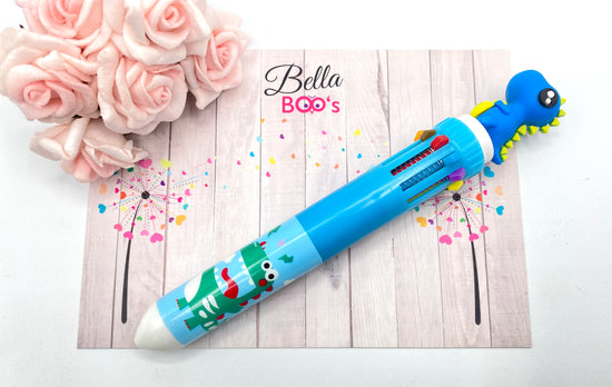 Dino Multi Coloured Writing Pen -Blue