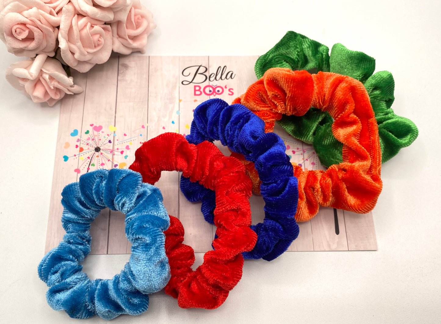 Load image into Gallery viewer, Dainty Set Of Hair Scrunchies - Bright 2
