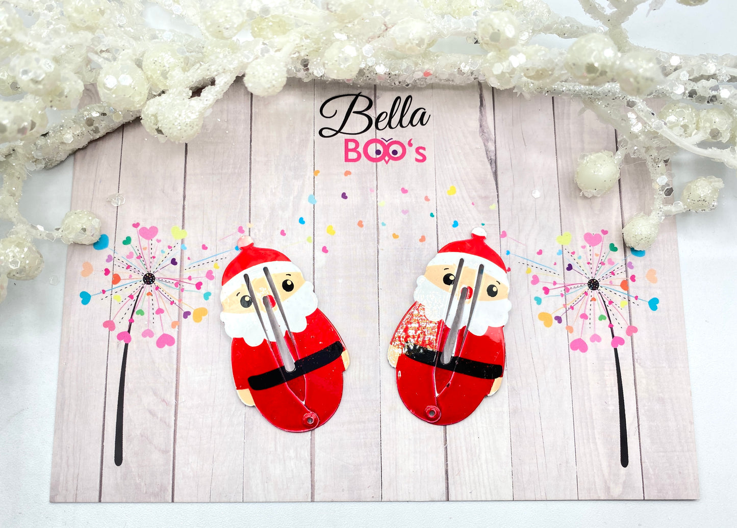 Christmas Santa Claus Hair Clip Set