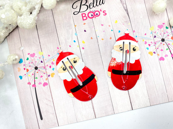 Christmas Santa Claus Hair Clip Set