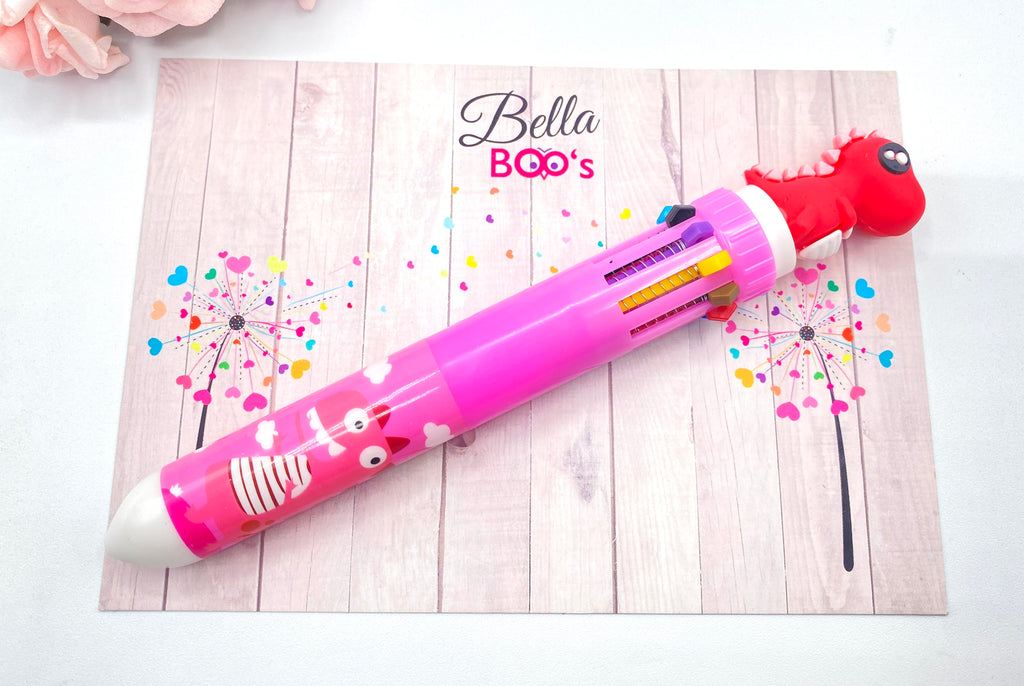 Pink Dino Pen Stationary