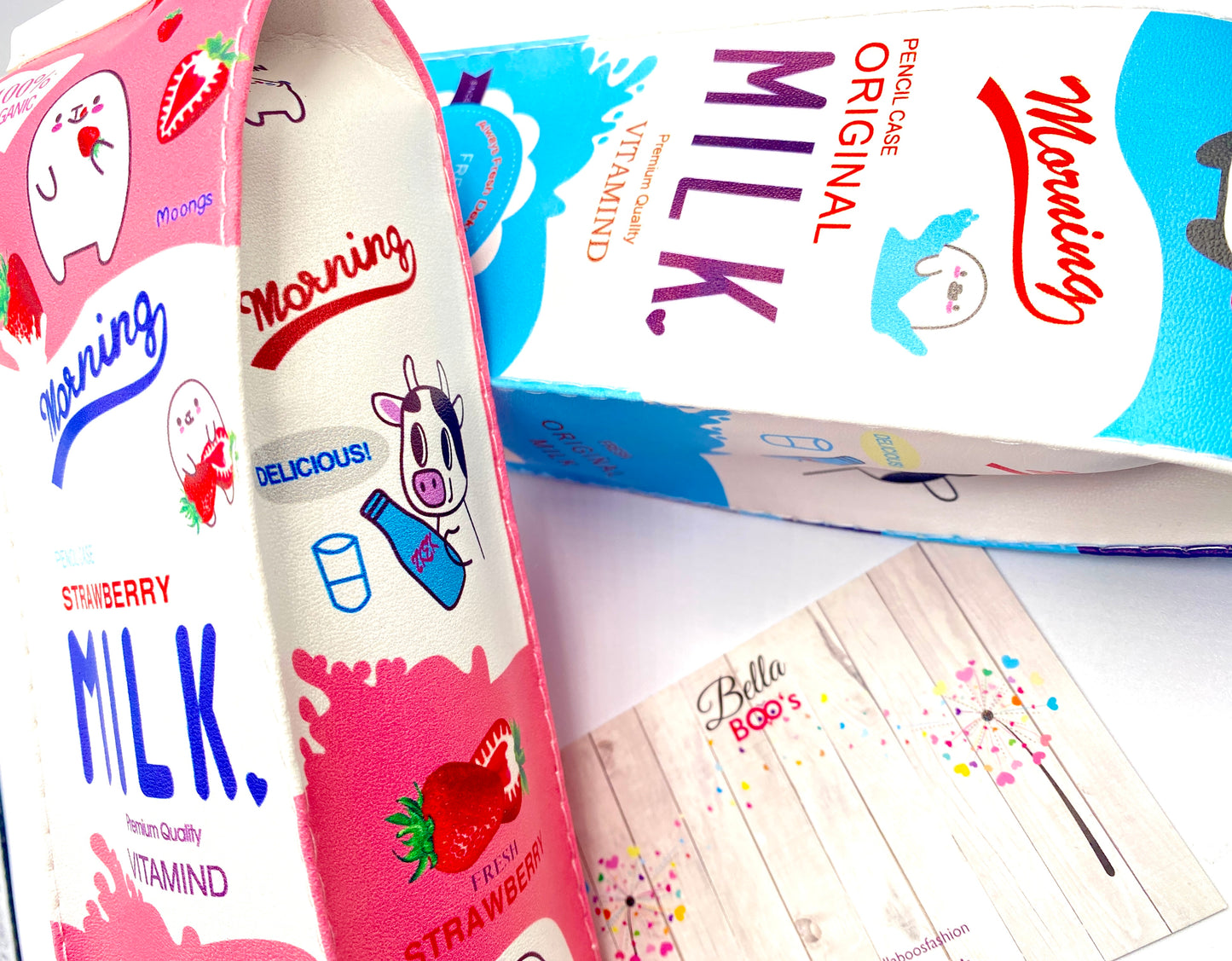 Novelty Milk Carton Pencil Case - Pink Or Blue