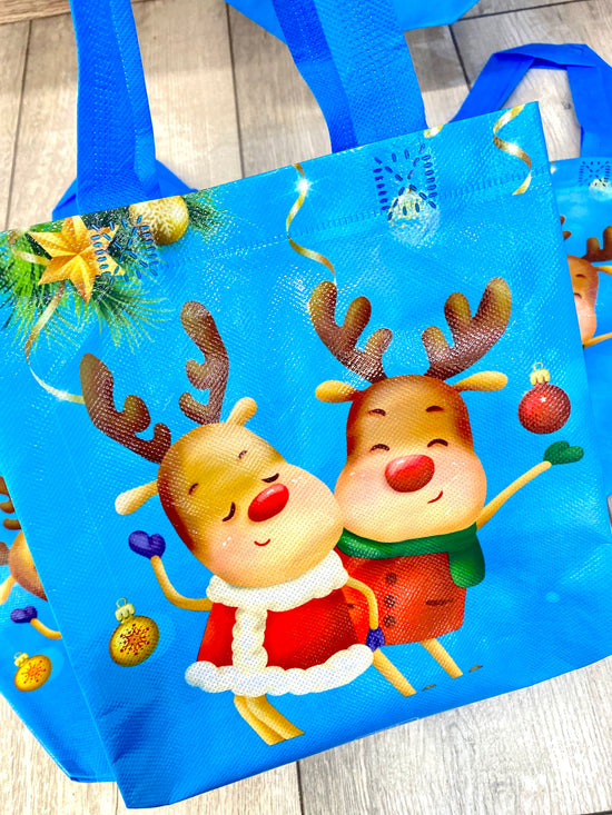 Christmas Bag -  Reusable- Reindeer Friends