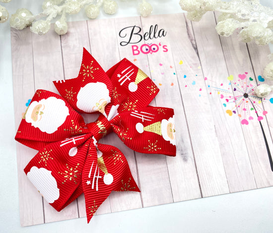 Christmas Ribbon Hair Bow