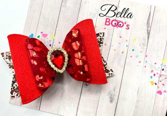 Load image into Gallery viewer, Royal Hair Bow - Red

