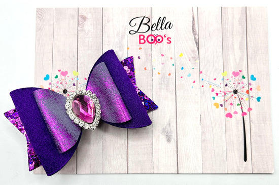 Load image into Gallery viewer, Royal Hair Bow - Purple
