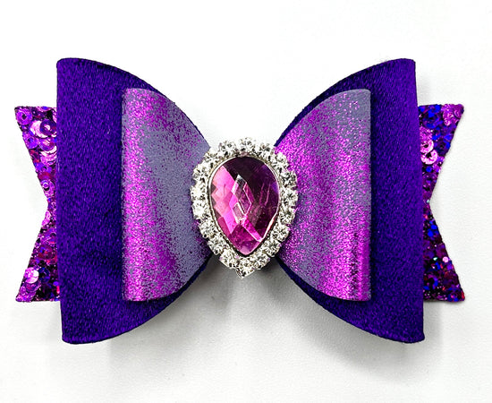 Load image into Gallery viewer, Royal Hair Bow - Purple
