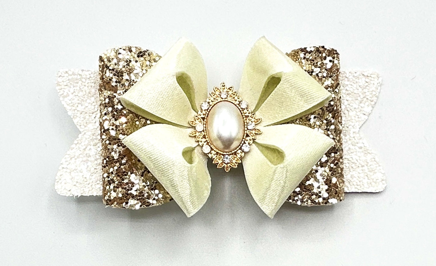 Deluxe Hair Bow - Pearl