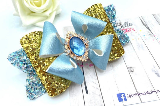 Deluxe Hair Bow - Blue Ultra