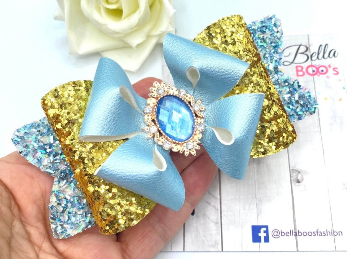 Load image into Gallery viewer, Deluxe Hair Bow - Blue Ultra
