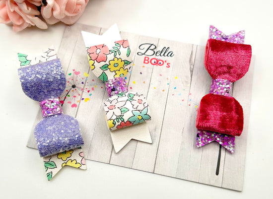 Itsy Bitsy Hair Bow Set - Spring Time
