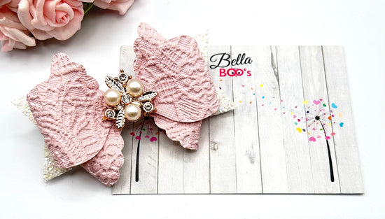 Baby Pink Flutter Hair Bow