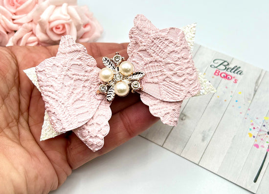 Baby Pink Flutter Hair Bow