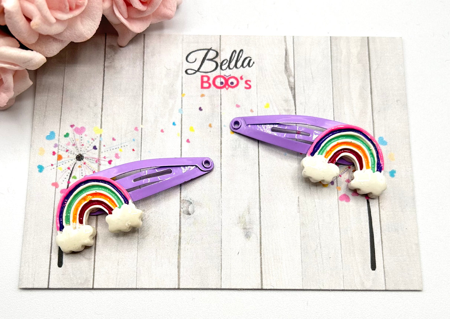 Rainbow Hair Clip Set - Choose Your Colour