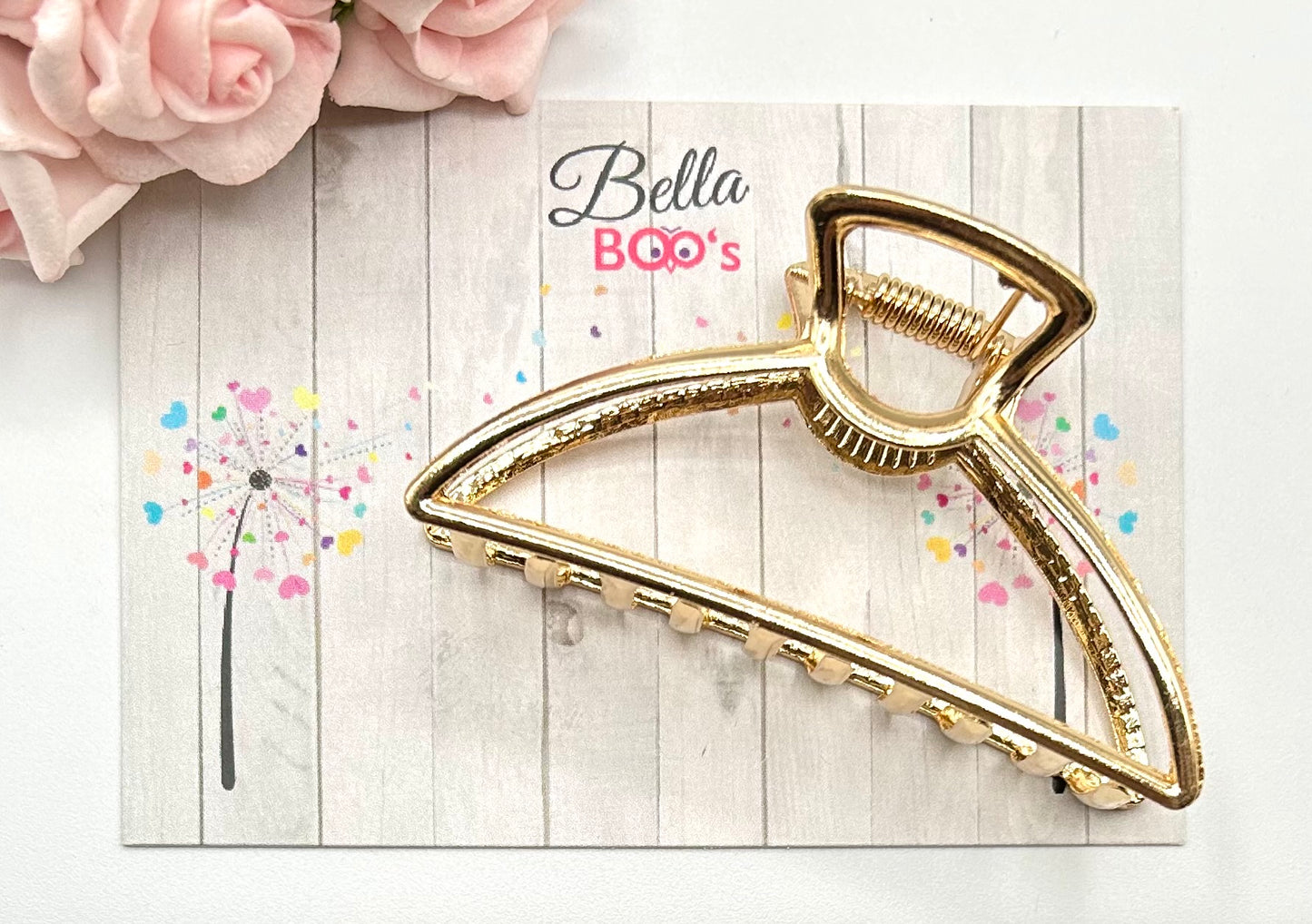 Rose Gold Effect Hair Claw Clip