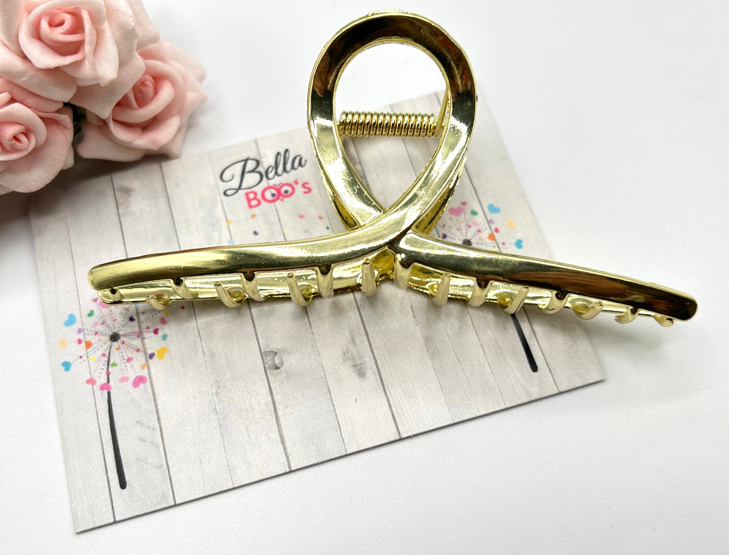 Gold Tone Hair Claw Clip