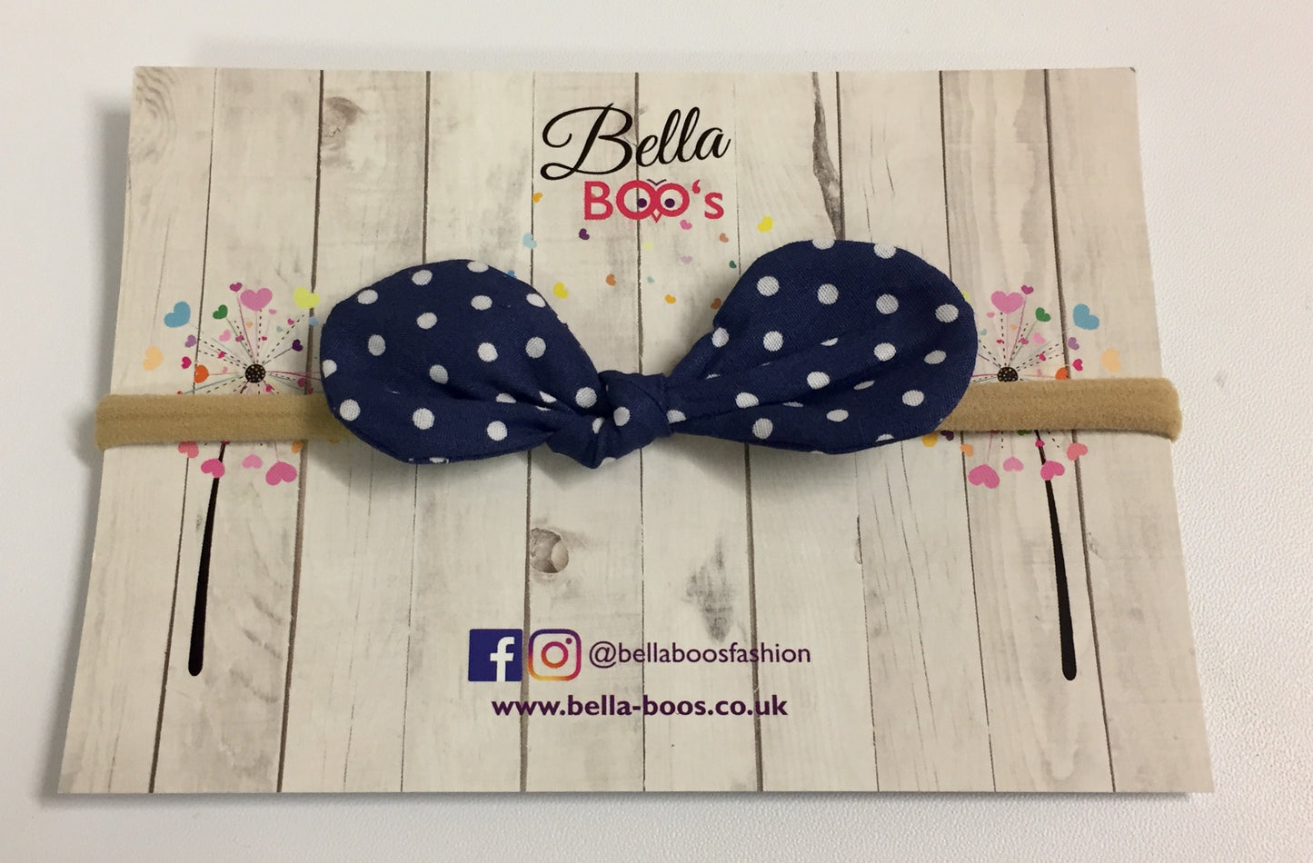 Navy Spotty  - Top Knot Baby Band