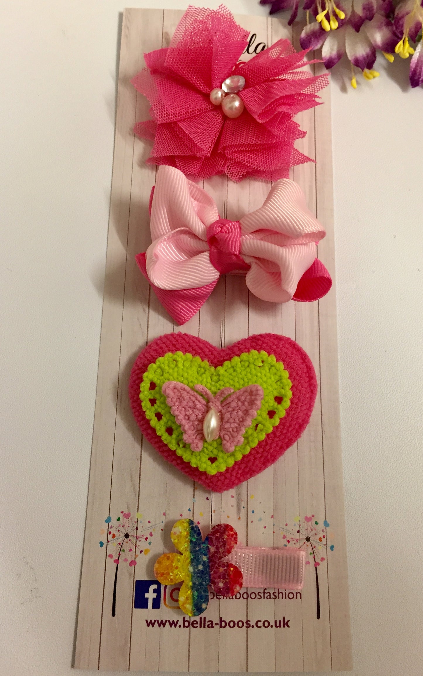 Load image into Gallery viewer, Hair Clip Set - Rainbow Pink
