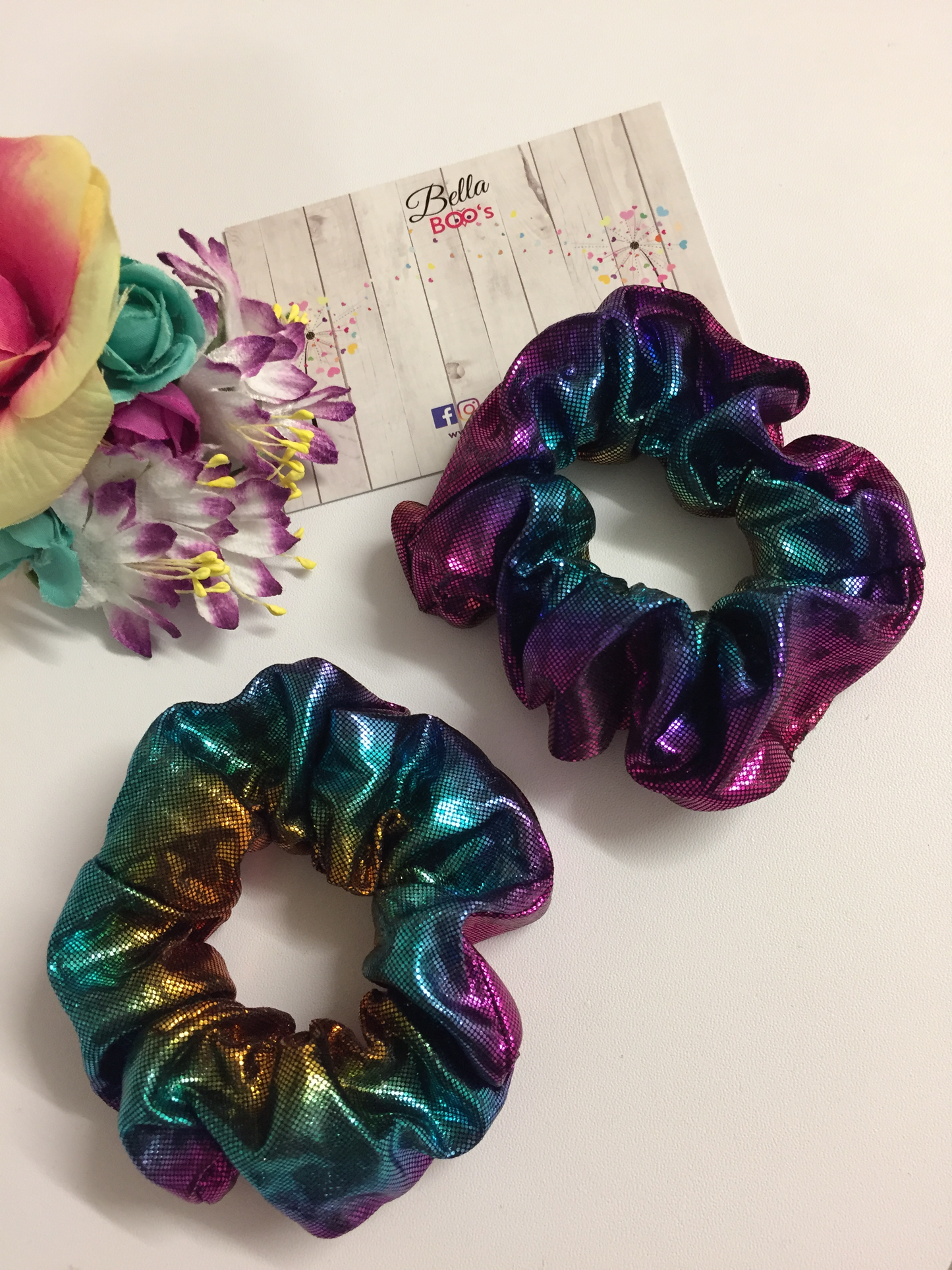 Load image into Gallery viewer, Ombre Scrunchie - Purple/Blue
