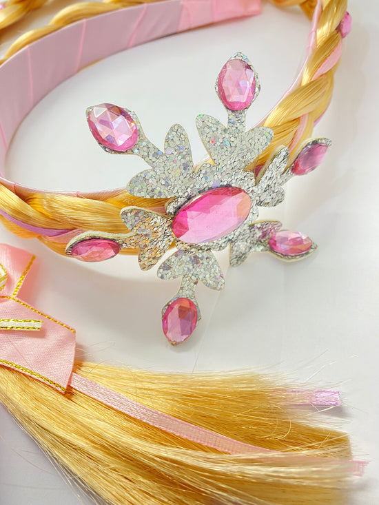Princess Plait Hair Band With Sparkly Gems