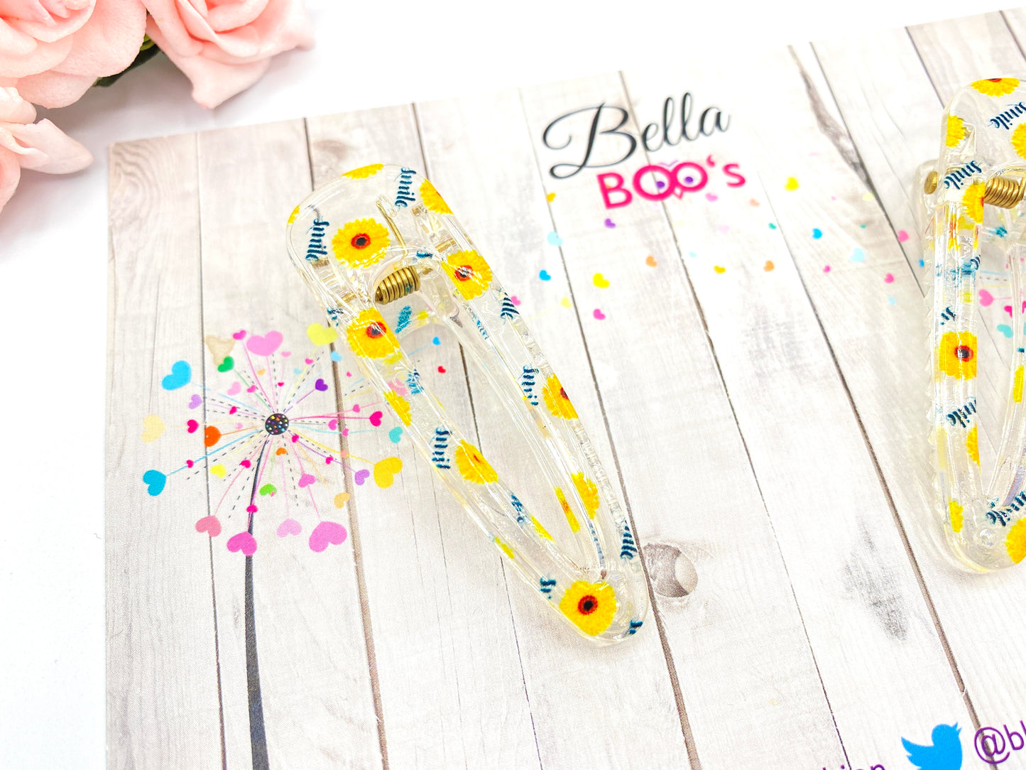 Load image into Gallery viewer, Sunflower Hair Clip Set
