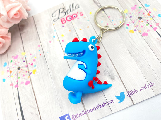 Dinky Dino Key Chain- Pink Or Blue