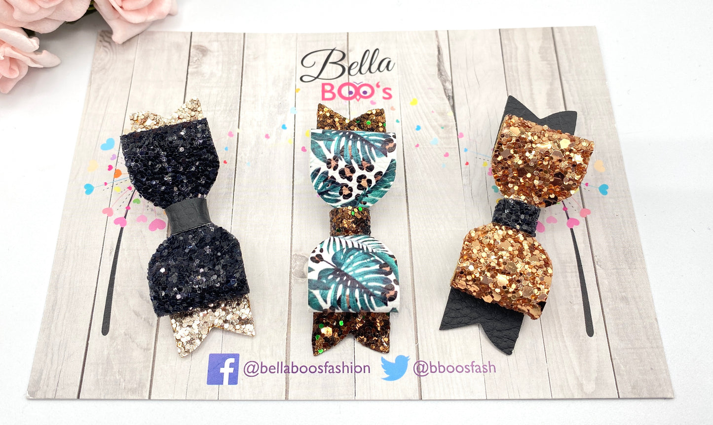 Load image into Gallery viewer, Itsy Bitsy Hair Bow Set - Tropic
