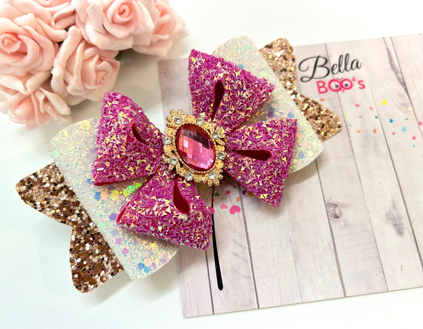 Deluxe Hair Bow - Magenta Lux