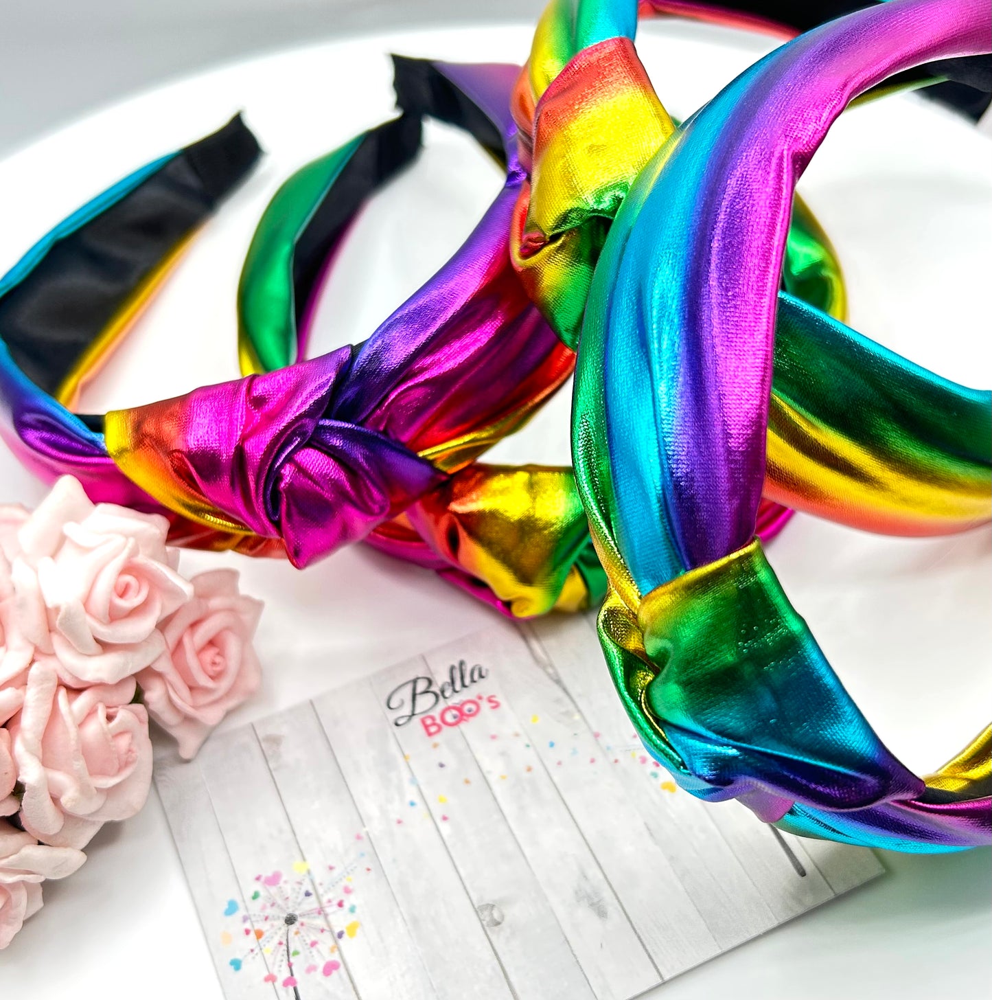 Load image into Gallery viewer, Metallic Rainbow Hair Band
