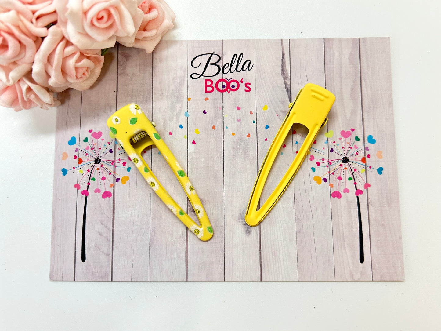 Load image into Gallery viewer, Yellow Daisy Hair Clip Set
