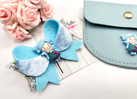 Load image into Gallery viewer, Mia Purse &amp;amp; Hair Bow Set - Pink Or Blue
